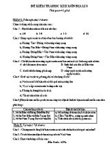 Đề kiểm tra học kì II môn Địa lí 8 (Có đáp án)
